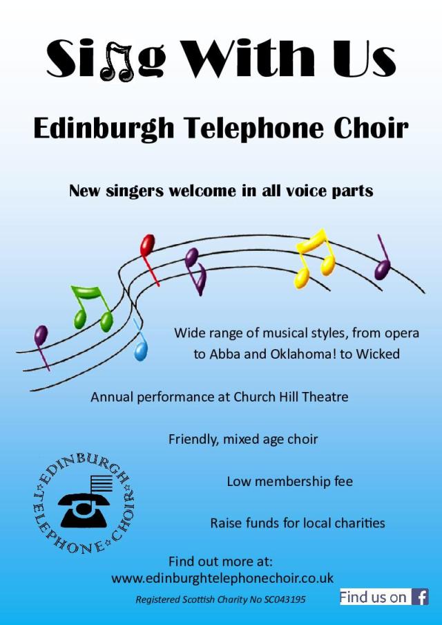 Recruitment to The Edinburgh Telephone Choir.